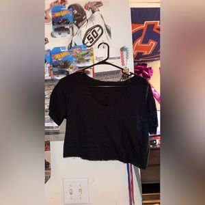 Black crop top